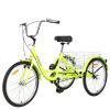 Adult Tricycle Trikes,3-Wheel Bikes,26 Inch Wheels Cruiser Bicycles with Large Shopping Basket for Women and Men