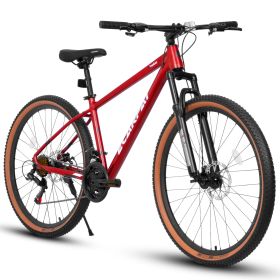 A27312 Ecarpat Mountain Bike 27 Inch Wheels, 21-Speed Mens Womens Trail Commuter City Mountain Bike, Aluminium Frame Disc Brakes Thumb Shifter Front F