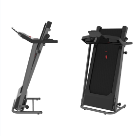 250LBS Folding electric treadmill Bluetooth APP support walking aerobic training 12 preset program 5in-LCD display 2.5HP motor home / office adult men