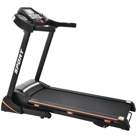 Folding Electric Treadmill 330 LBS 14.8KM/h Aerobic Training Running Fitness LCD Display 5in 3.5HP Motor, Tting Medium Treadmill Home / Office adult m