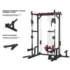 LAT Pull down weight storage rack power cage 1400 pounds capacity power rack Home and Garage Gym full body workout multiple accessories squat rack adu