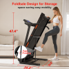 Bluetooth Folding Electric Treadmill 330 LBS Walking Aerobic Training 14.8KM/ h Running LCD Display 6in 3.5HP Motor, Tting Medium Treadmill Home / Off