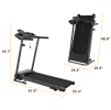 250LBS Folding electric treadmill Bluetooth APP support walking aerobic training 12 preset program 5in-LCD display 2.5HP motor home / office adult men