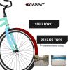 S26204 26 Inch Beach Cruiser Bike for Men and Women, Steel Frame, Single Speed Drivetrain, Upright Comfortable Rides, Multiple Colors