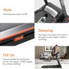 Folding Electric 3.5HP Treadmill With Incline Medium Running Machine Motorised LCD Gym 330lbs Folding Treadmill Electric Motorized Power 14.8KM/H Runn