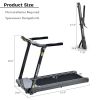 Folding Electric 3.5HP Treadmill Medium Running Machine Motorised Gym 330lb,Portable Compact Treadmill Foldable for Home Gym Fitness Workout Jogging W