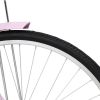 26in 150kg High Carbon Steel V Brake 7 Speed commuter Bike Pink