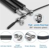 1pc Black PVC Adjustable Tangle-Free Jump Rope Aluminum For Men And Women Fitness Sports; Home Workout