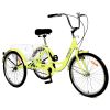 Adult Tricycle Trikes,3-Wheel Bikes,26 Inch Wheels Cruiser Bicycles with Large Shopping Basket for Women and Men