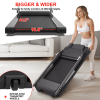 300LBS Folding Electric Treadmill Bluetooth APP Support Walking Aerobic Training Preset Program LCD Display 10in 2.5HP Motor adjustment height home /