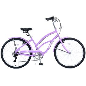 7 Speed Bicycles, Multiple Colors 26"Inch Beach Cruiser Bike (Color: as Pic)