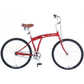 Single Speed Folding Bicycles, Multiple Colors 26"Inch Beach Cruiser Bike (Color: as Pic)