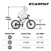 A2660 Ecarpat Mountain Bike 26 Inch Wheels, 21-Speed Full Suspension Mens Womens Trail Commuter City Mountain Bike, Carbon Steel Frame Disc Brakes Thu