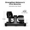 Mini Fitness Stepper, Hydraulic Fitness Stepper with Resistance Bands and Display, Silent Design, Weight Capacity 300LBS, Portable Stepper for Total B