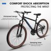 A24301 Ecarpat Mountain Bike 24 Inch Wheels, 21-Speed Mens Womens Trail Commuter City Mountain Bike, Carbon steel Frame Disc Brakes Thumb Shifter Fron