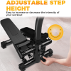 Aerobic Training Stepper, Hydraulic Fitness Stepper 300 LBS Load Mini Stepper LCD Display Handrest Balance (removable) N Preset Program Home / Office