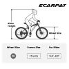 Ecarpat 26 Inch Fat Tires Mountain Bike, 4-Inch Wide Wheel, 21-Speed Disc Brakes, Mens Womens Trail Beach Snow Commuter City Mountain Bike, Carbon Ste