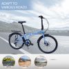 24" Folding City Bike Aluminum Frame 7 Speed Folding Bike