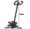 Aerobic Training Stepper, Hydraulic Fitness Stepper 300 LBS Load Mini Stepper LCD Display Handrest Balance (removable) N Preset Program Home / Office