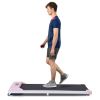 2 in 1 Under Desk Electric Treadmill 2.5HP, Remote Control, Display, Walking Jogging Running Machine Fitness Equipment for Home Gym Office