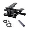 Mini Fitness Stepper, Hydraulic Fitness Stepper with Resistance Bands and Display, Silent Design, Weight Capacity 300LBS, Portable Stepper for Total B