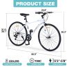 Shimano 7 Speed Hybrid Bike Aluminum Alloy Frame C-Brake 700C Road Bike For men women's City Bicycle