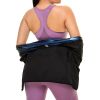 Sauna Suit For Women Sweat Body Shaper Waist Trainer Long Sleeve Zipper Shirt ( Buy A Size Up )